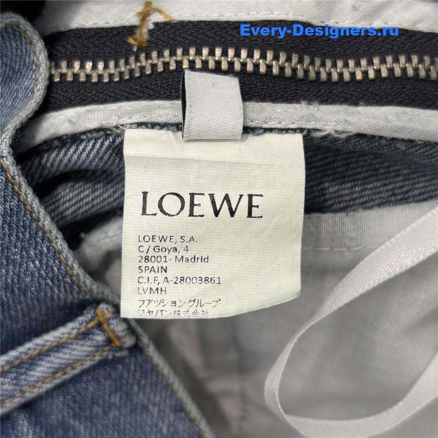 L0ew* draped wide-leg jeans blue