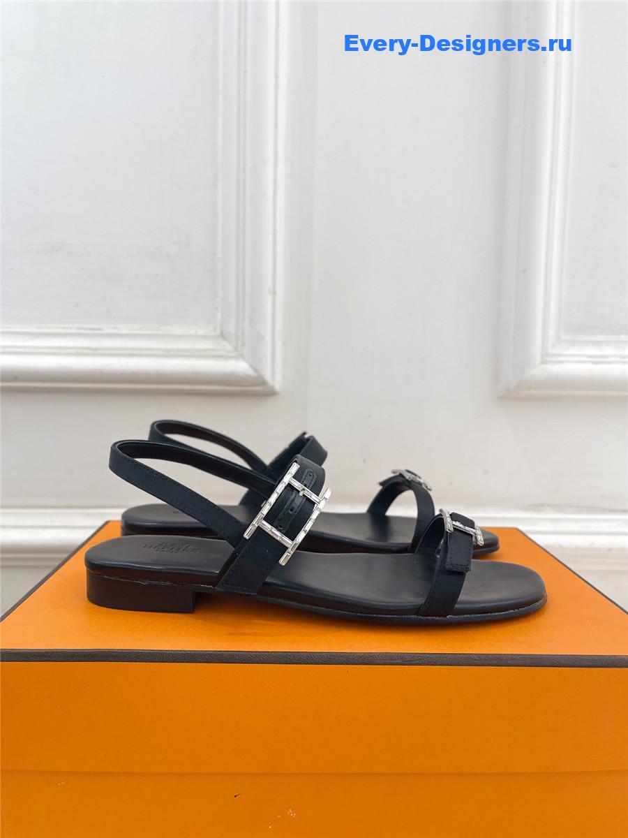 H**me5 crystal strap sandals black