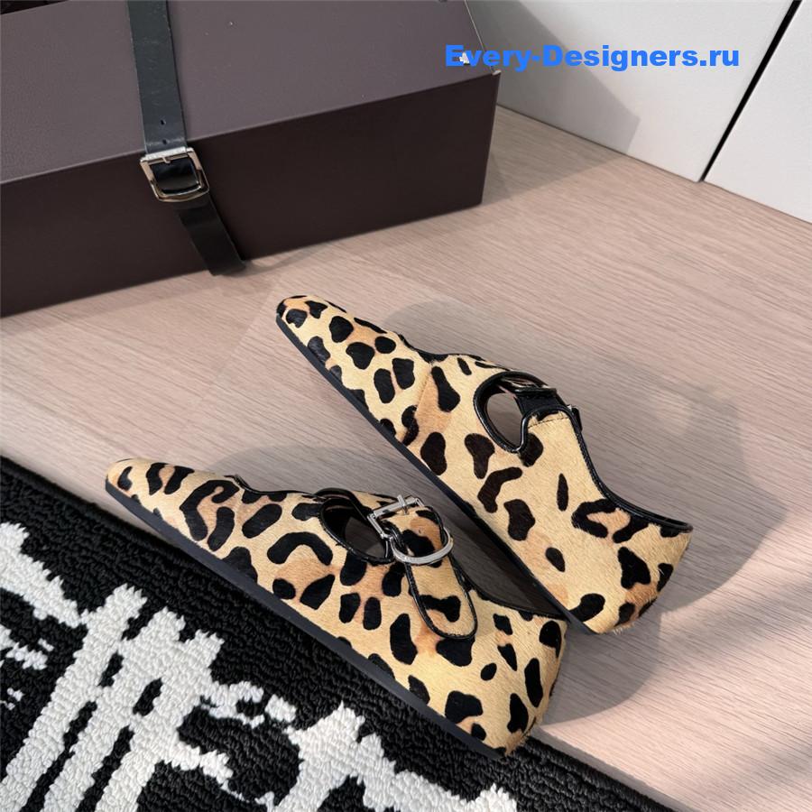 Alaïa Leopard Criss-Cross Flats