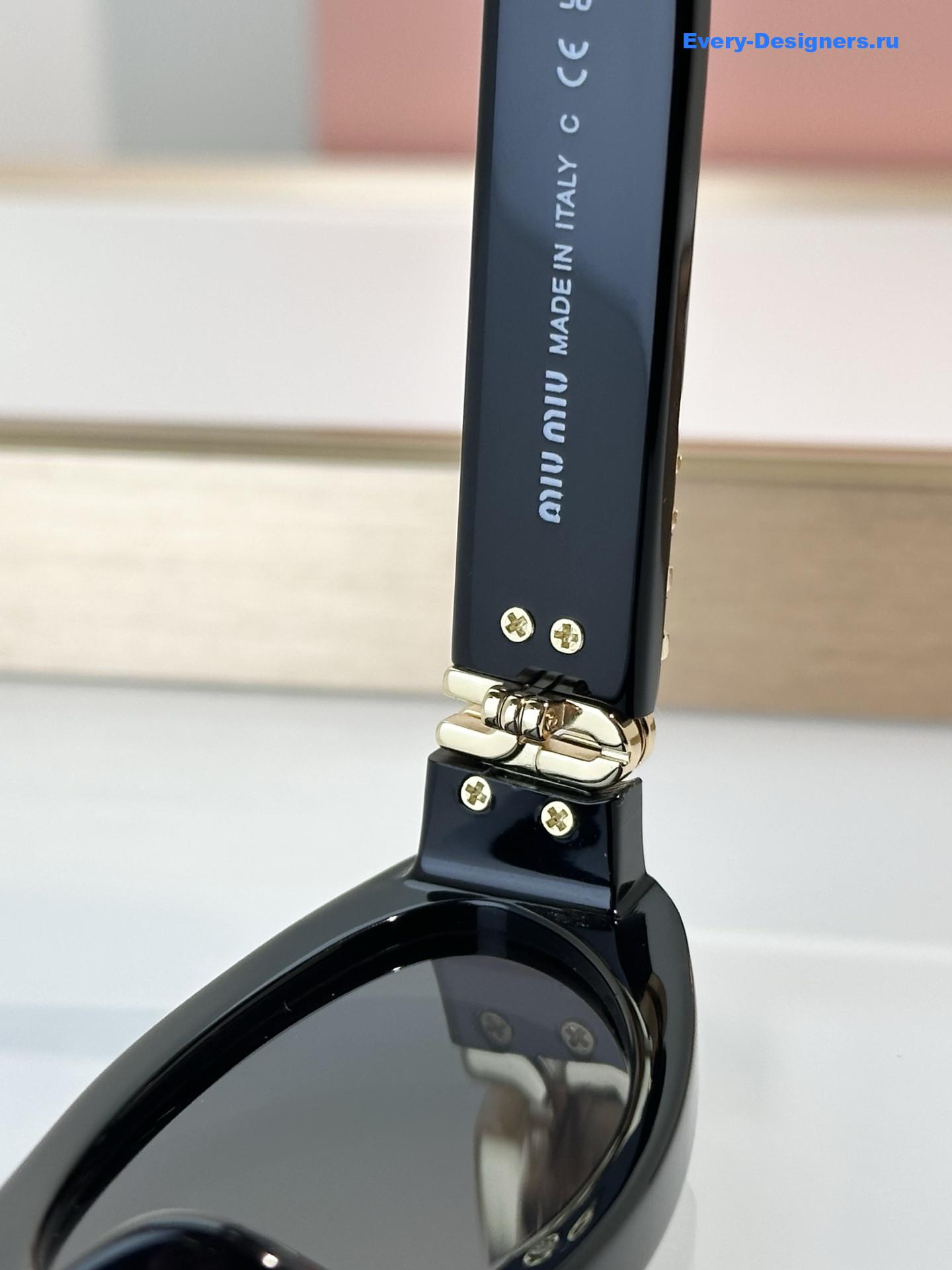 Miu Miu Black Cat-Eye Sunglasses