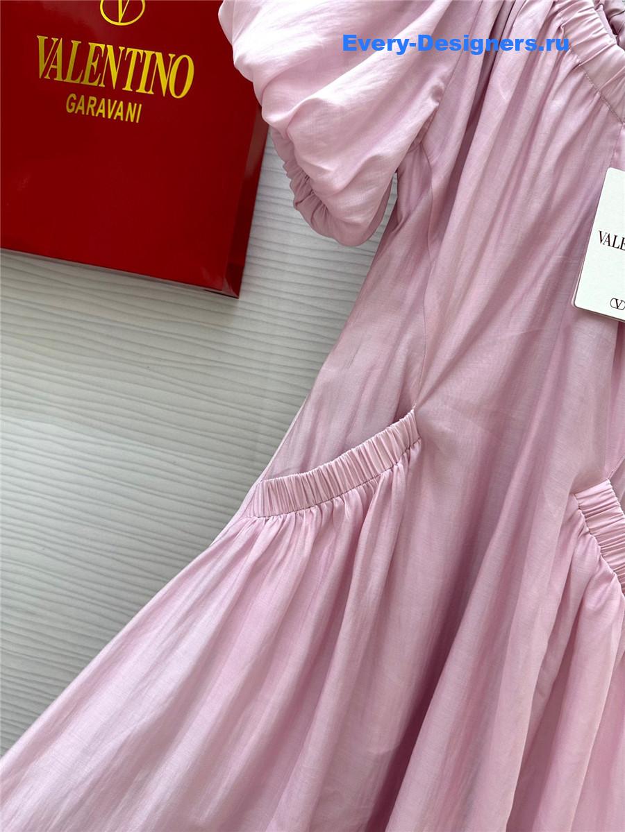 Va1e*ntin0 pink puff sleeve dress