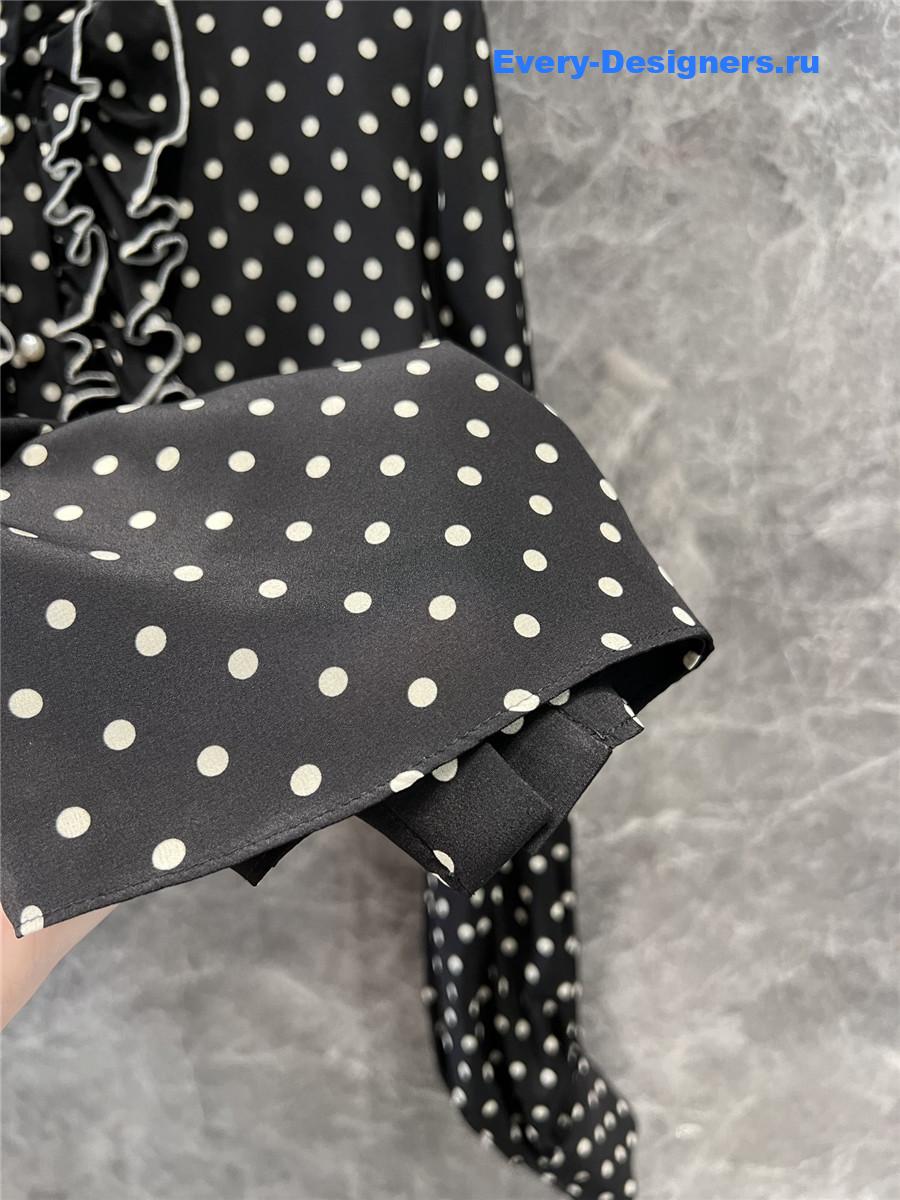 Va1e*ntin0 polka-dot silk blouse