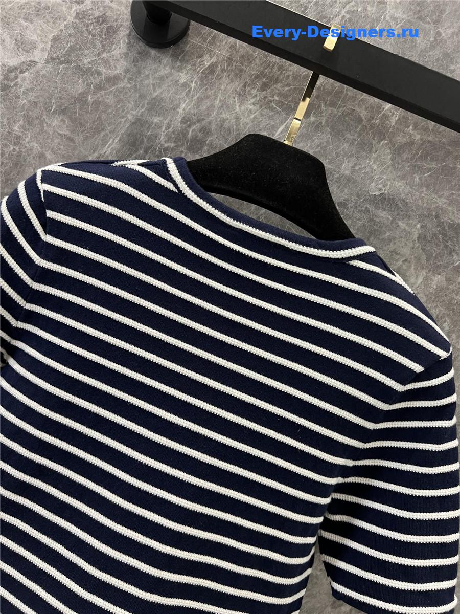 Ch**el striped blue white top