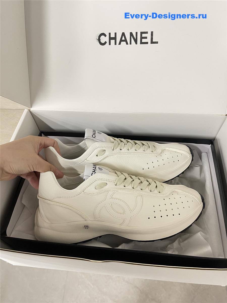 Ch**el off-white lambskin cc sneakers
