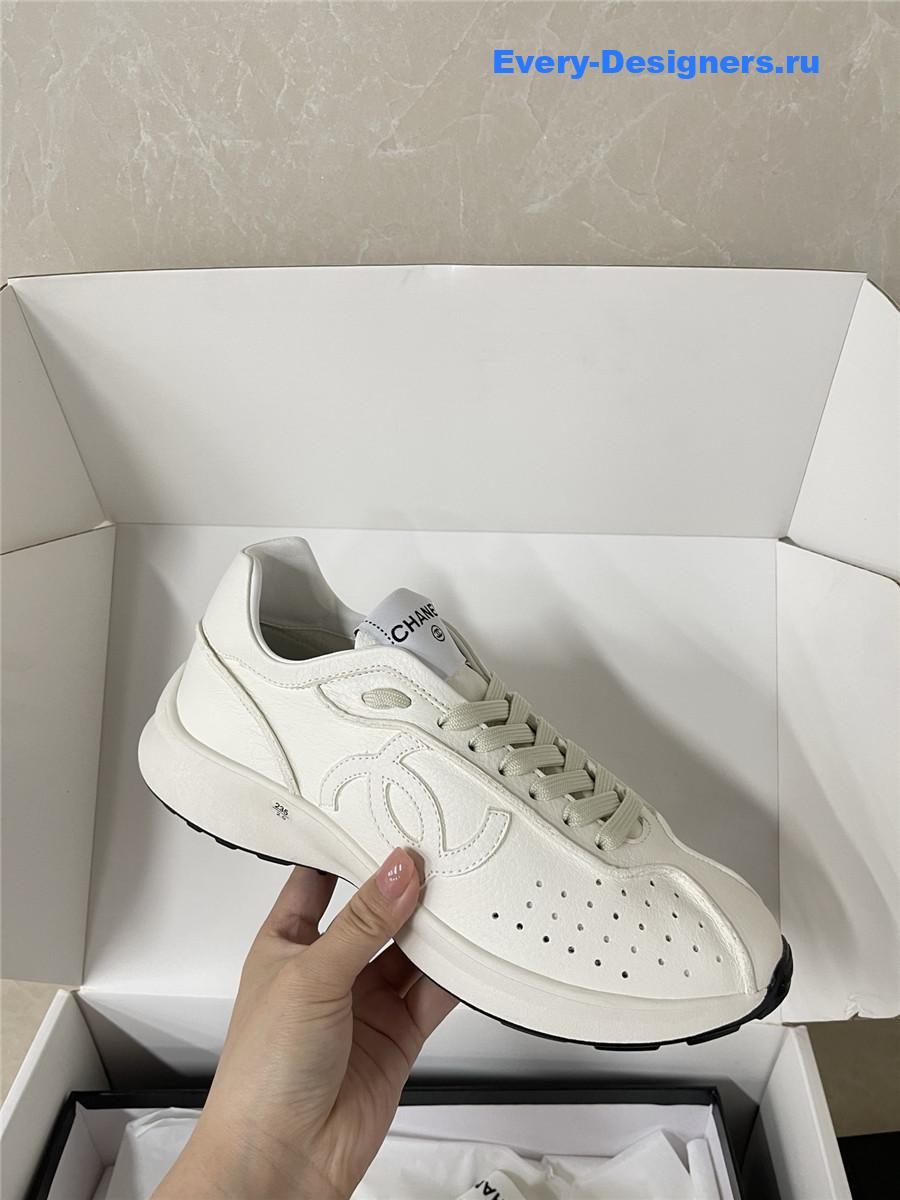 Ch**el off-white lambskin cc sneakers