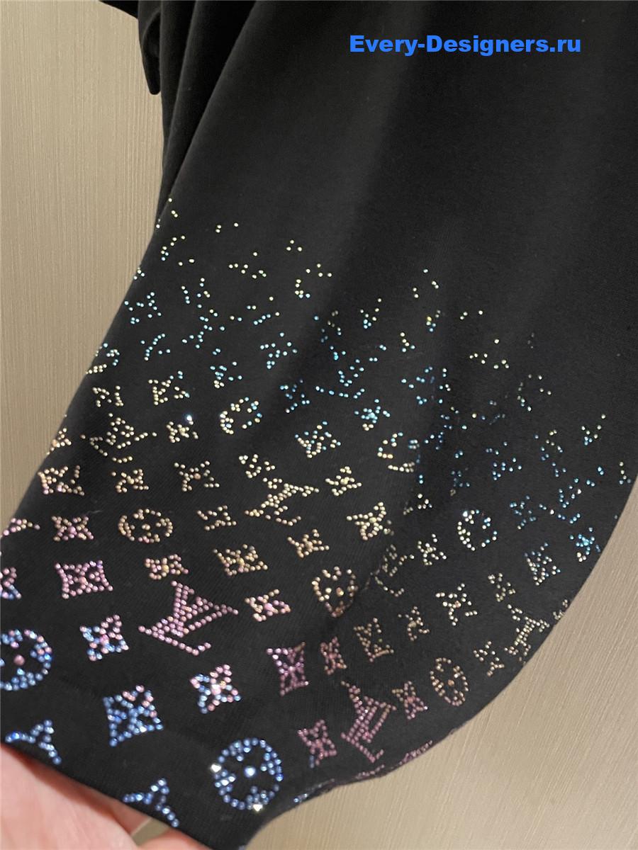 l0vis Vvtt0n black monogram embellished shirt
