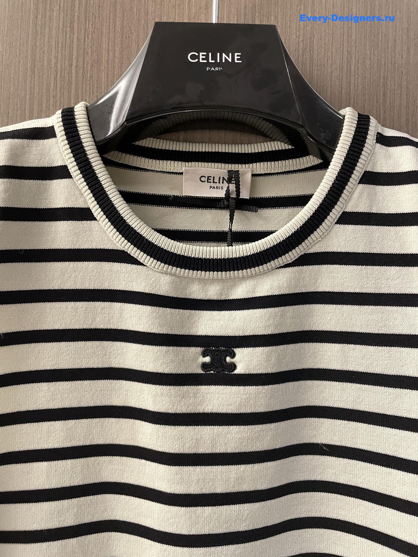 Ce1i*e logo stripe tank top