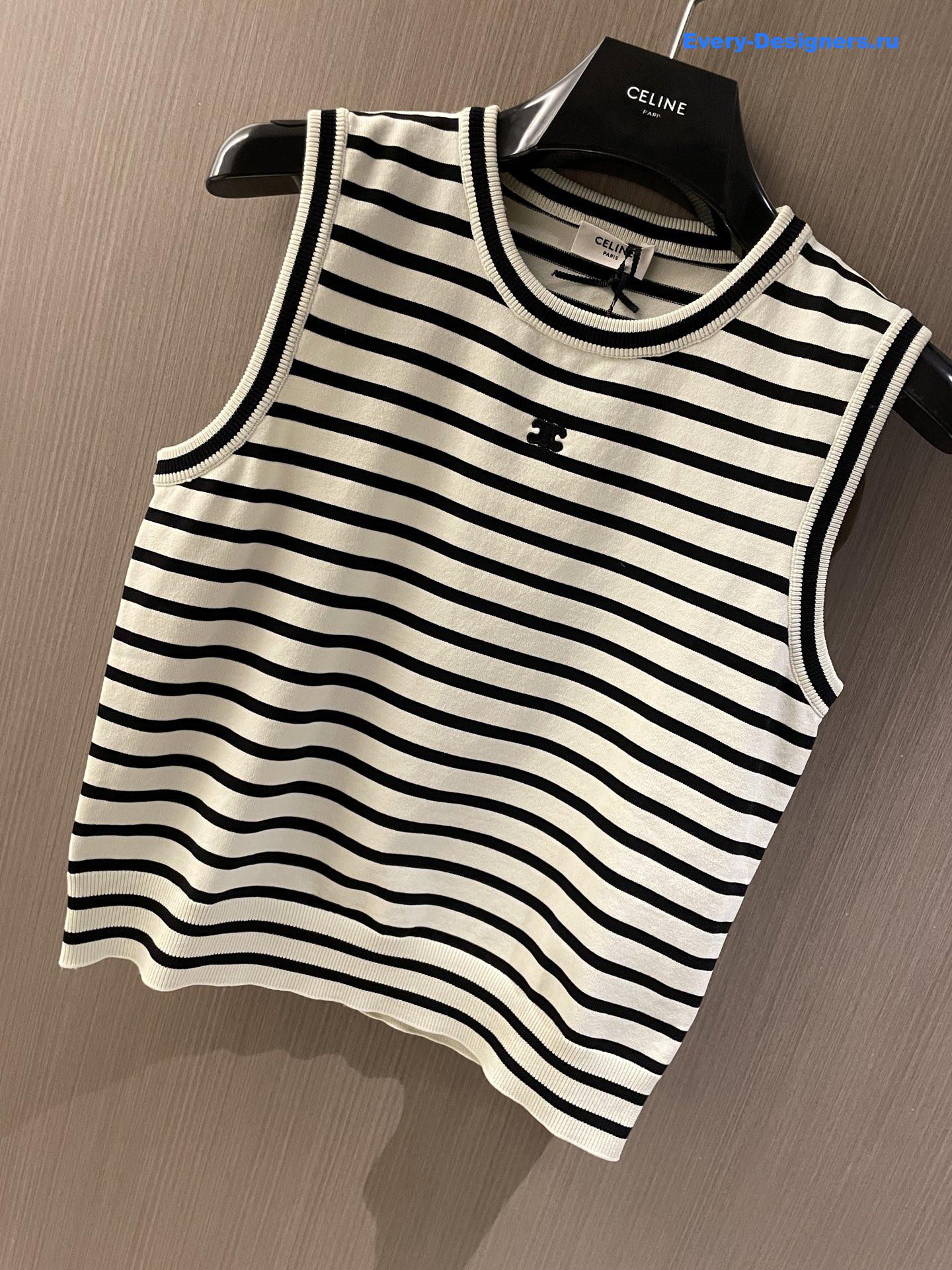 Ce1i*e logo stripe tank top