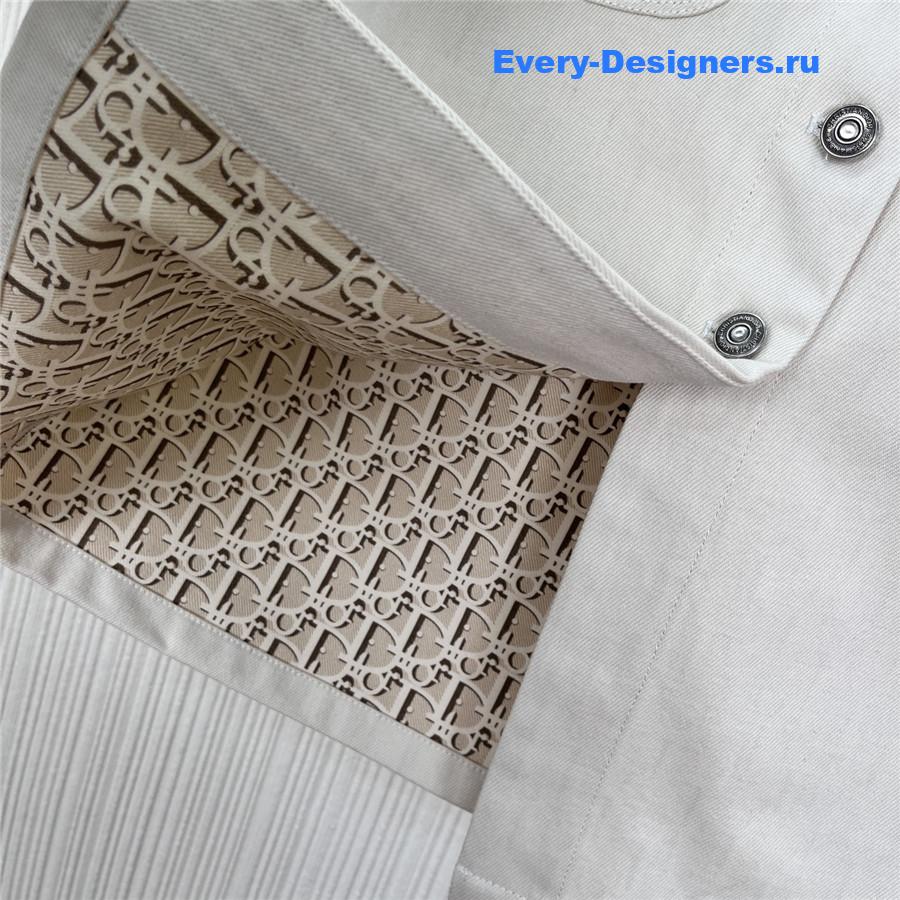 D10r white denim midi skirt