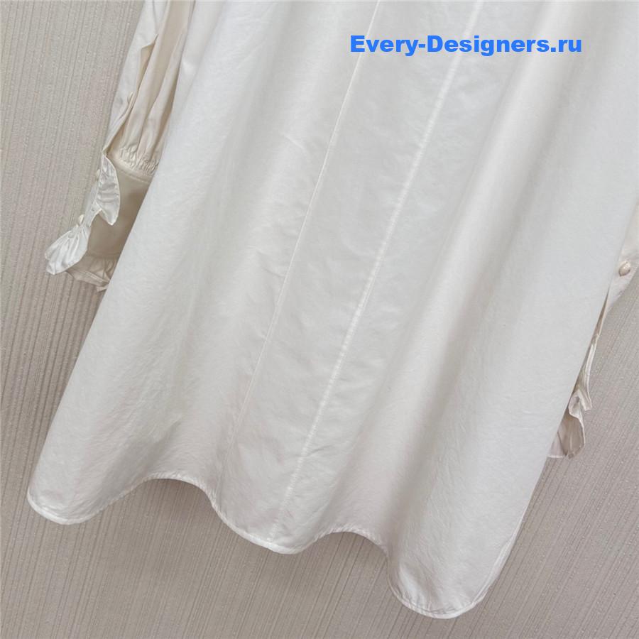 Va1e*ntin0 ruffled mini dress in white