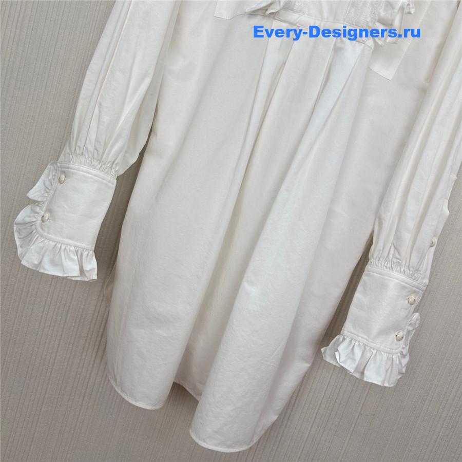Va1e*ntin0 ruffled mini dress in white