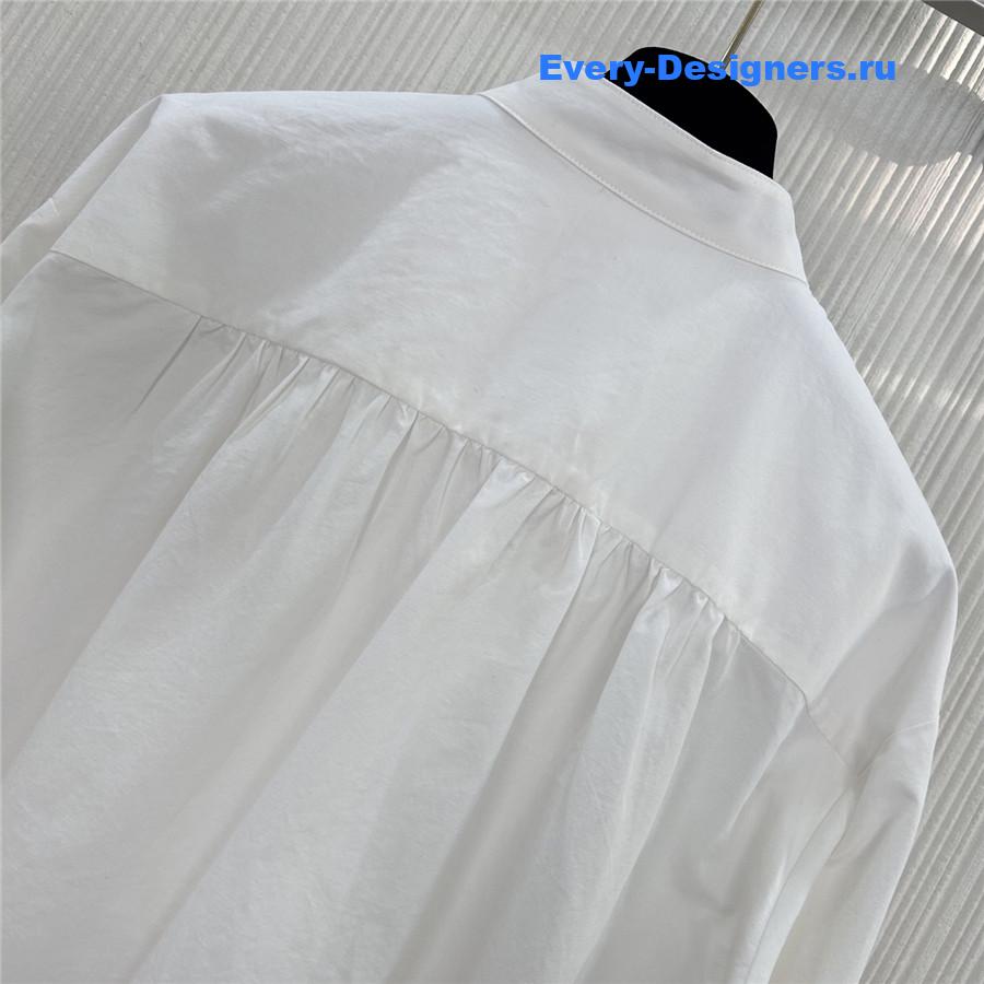 Va1e*ntin0 ruffled yoke shirt in white