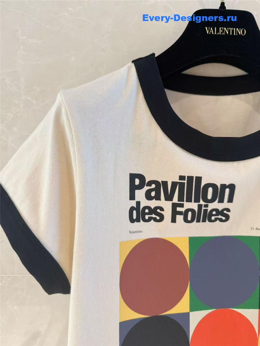 Va1e*ntin0 pavillon des folies cotton t-shirt