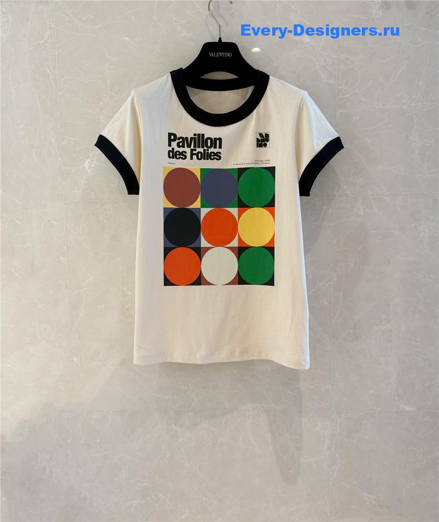Va1e*ntin0 pavillon des folies cotton t-shirt