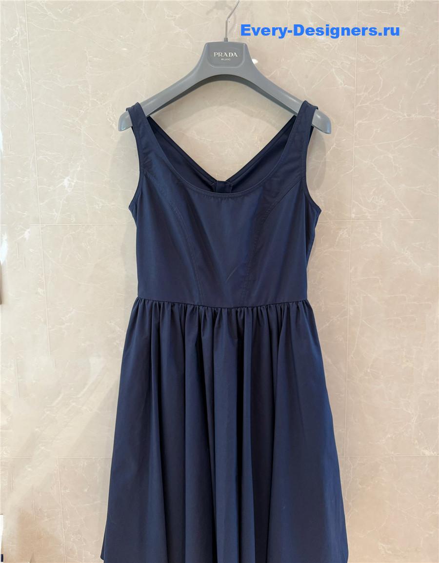 Pra*a navy blue cotton dress