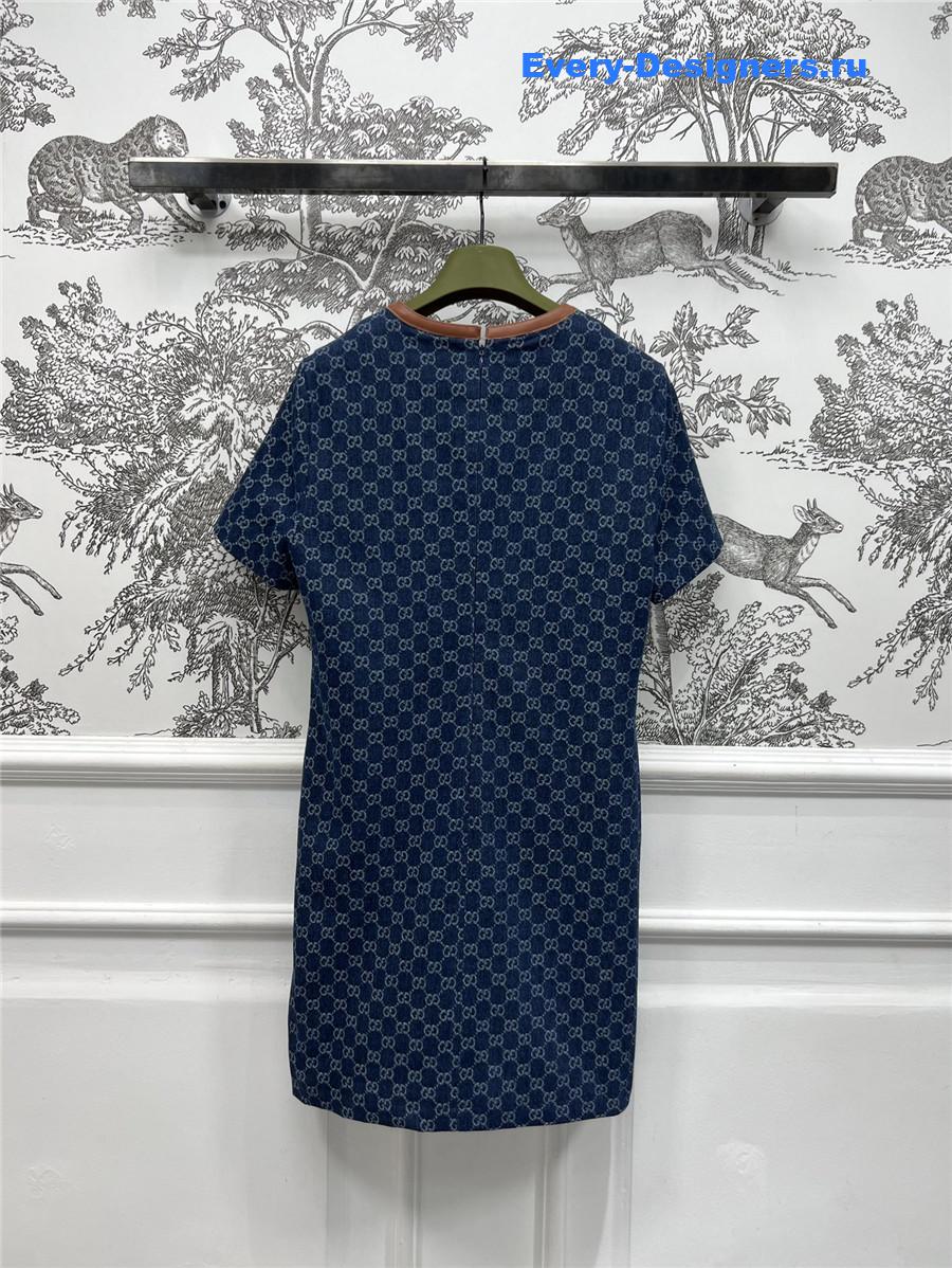 Gvc*1 gg denim jacquard dress