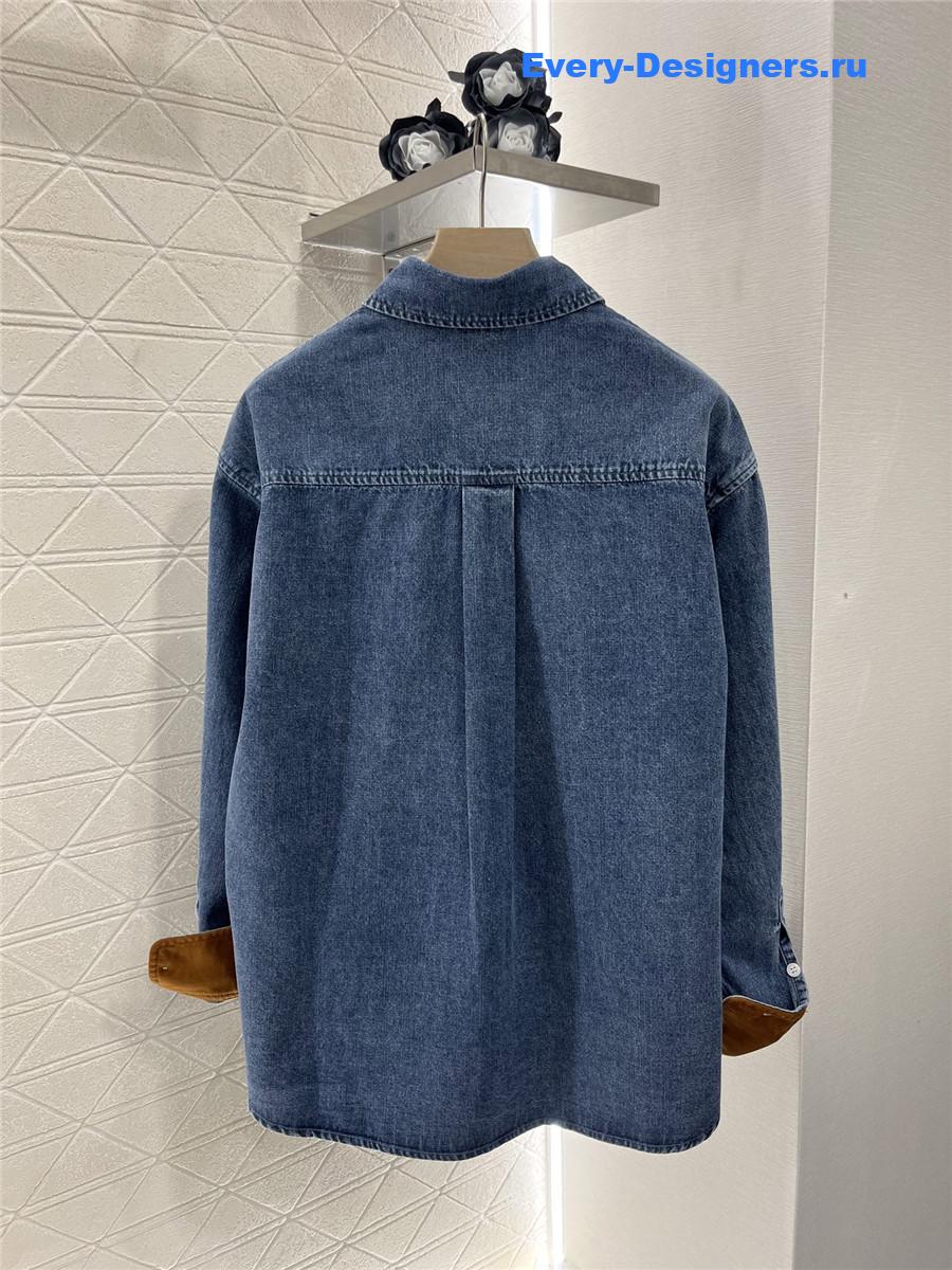 Miu Miu Blue Washed Denim Shirt