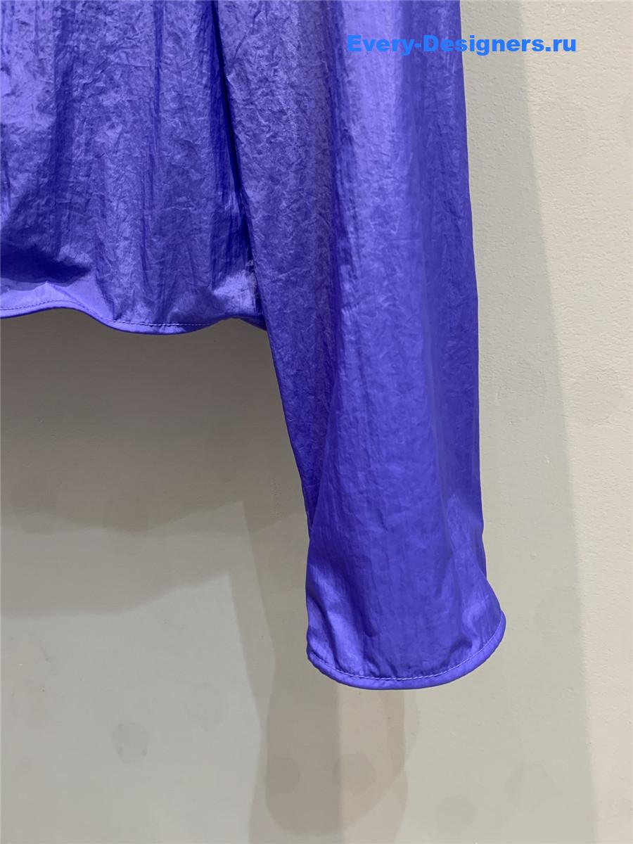Pra*a recycled nylon purple cropped shirt