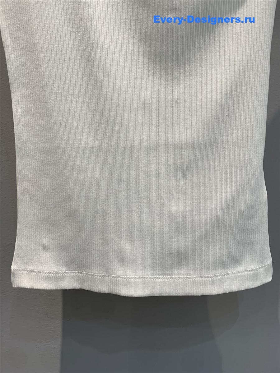 D10r asymmetric tank top in white