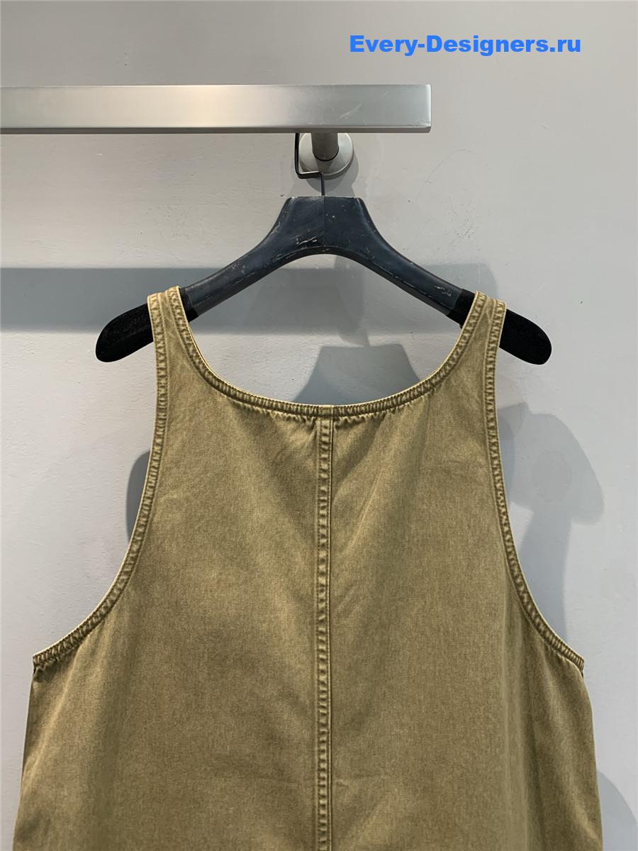 Miu Miu Brown Overall Dress