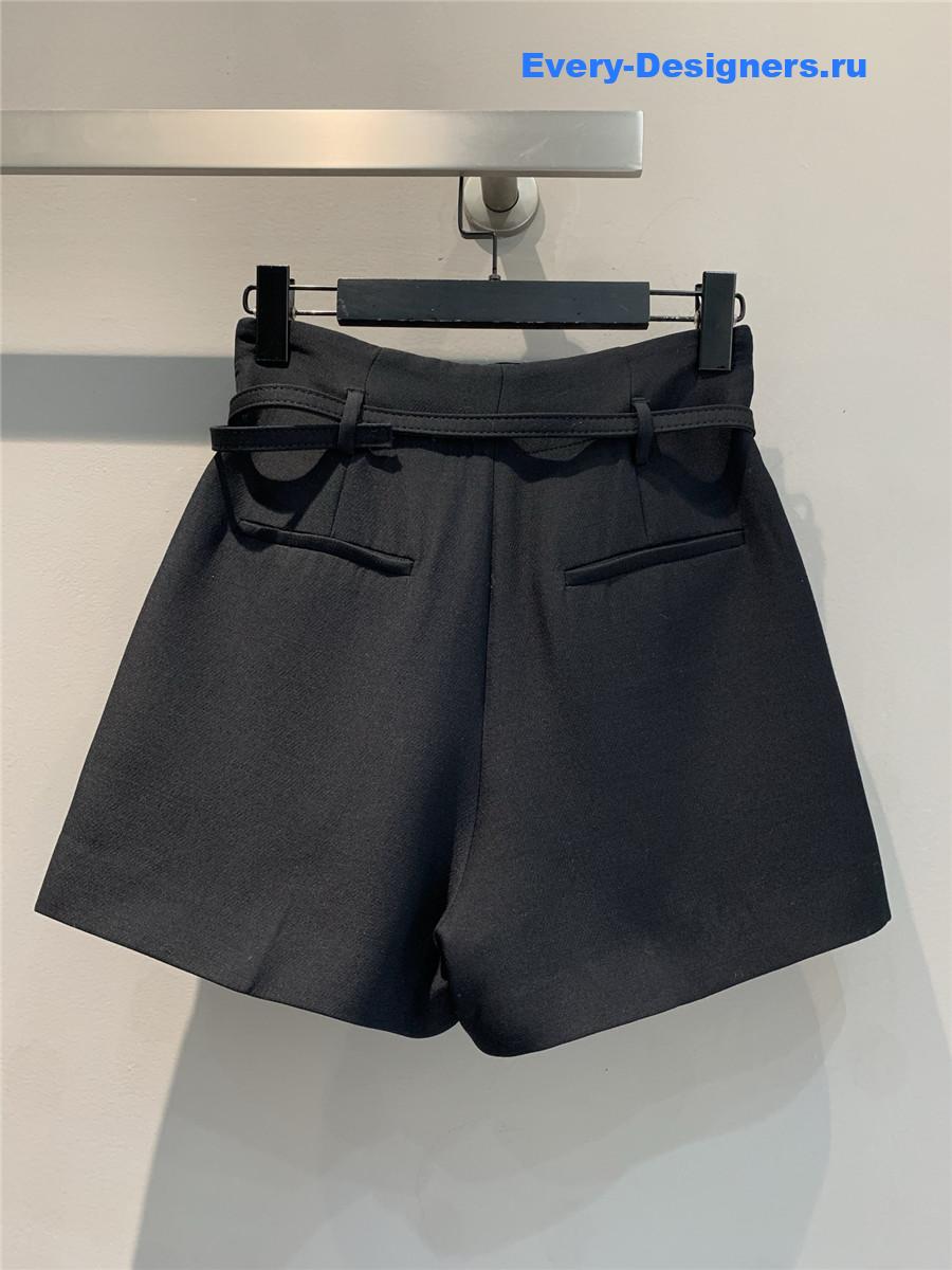 D10r high-waist silk-wool shorts