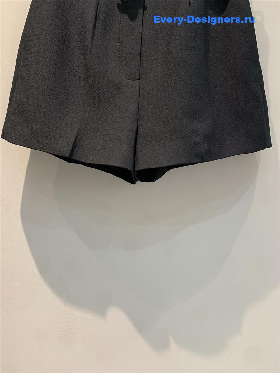 D10r high-waist silk-wool shorts