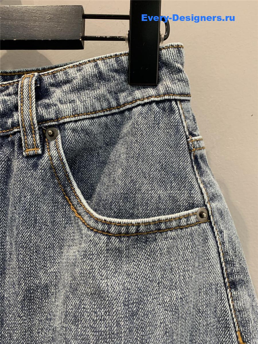 Miu Miu Washed Denim Skirt
