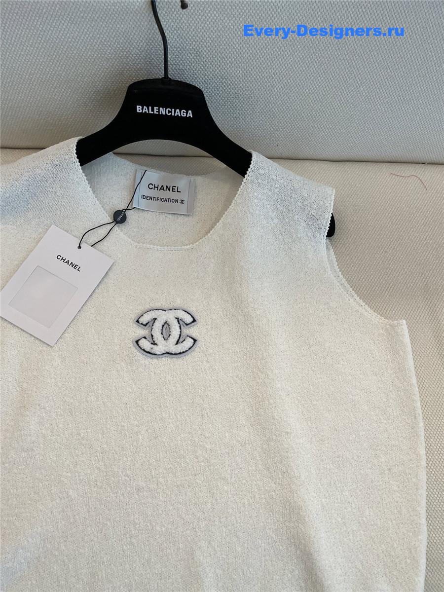 Ch**el cc white knit vest