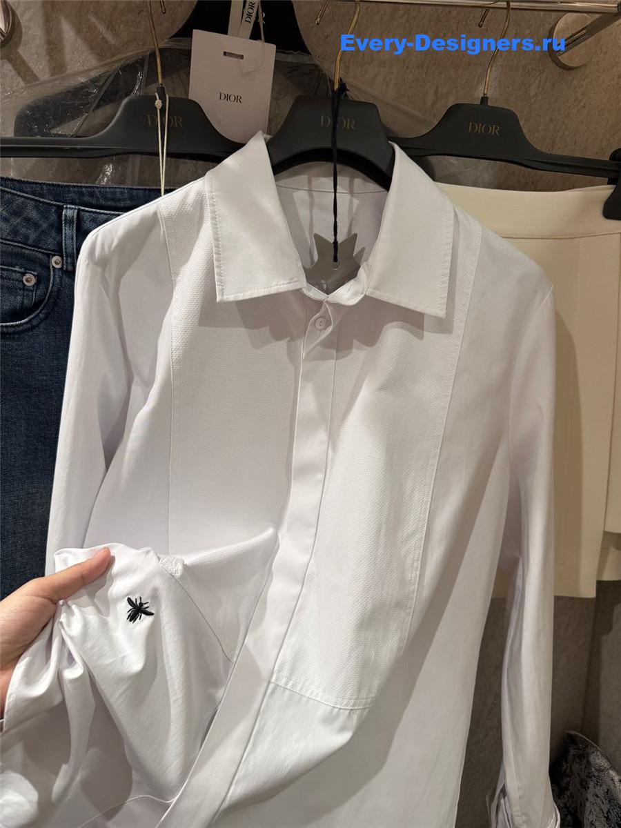 D10r white poplin blouse