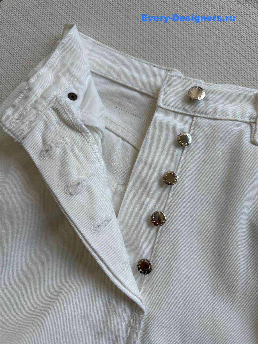 Pra*a white wide-leg jeans