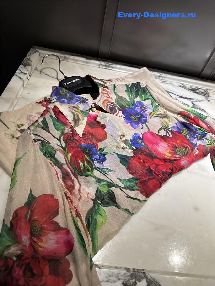 Dolce&Gabbana Floral Chiffon Shirt
