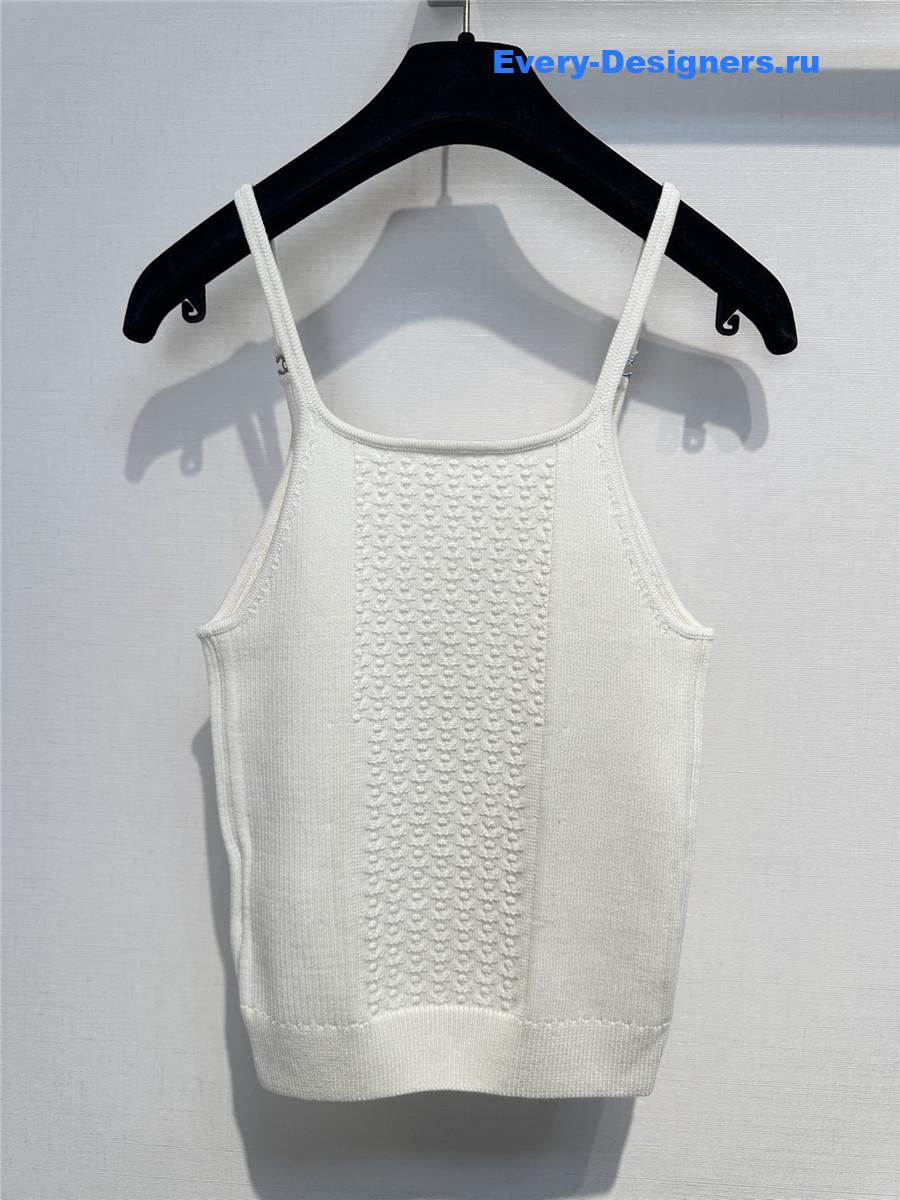 Ch**el white crop sweater tank