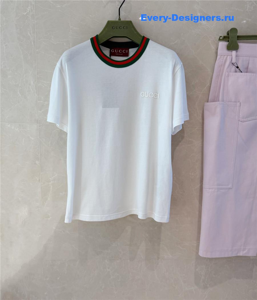 Gvc*1 striped cotton-jersey t-shirt