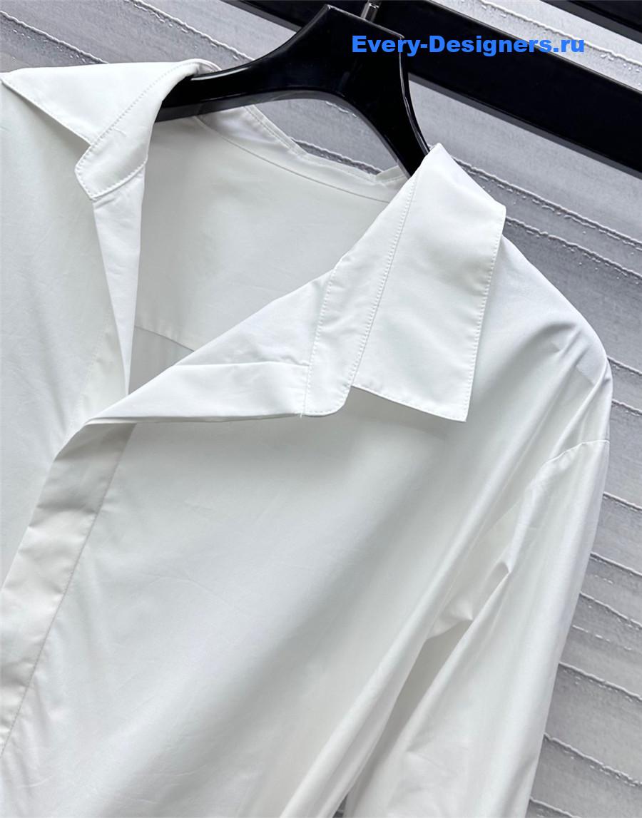 D10r white cotton shirt dress