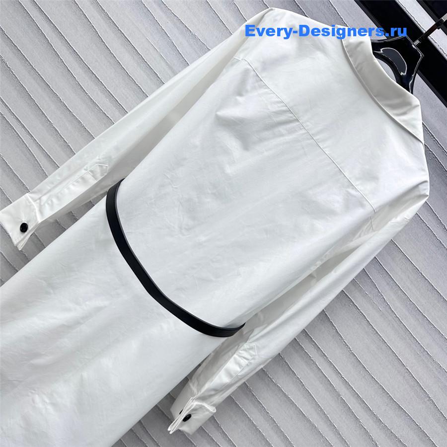 D10r white cotton shirt dress