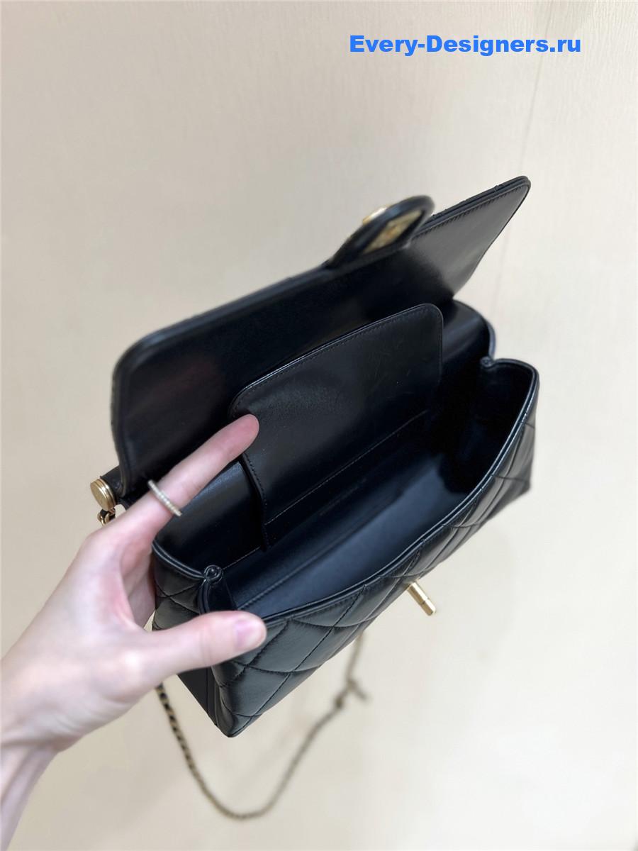 Ch**el shiny lambskin pearl bag