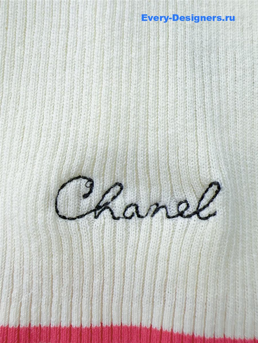 Ch**el white embroidered knit vest
