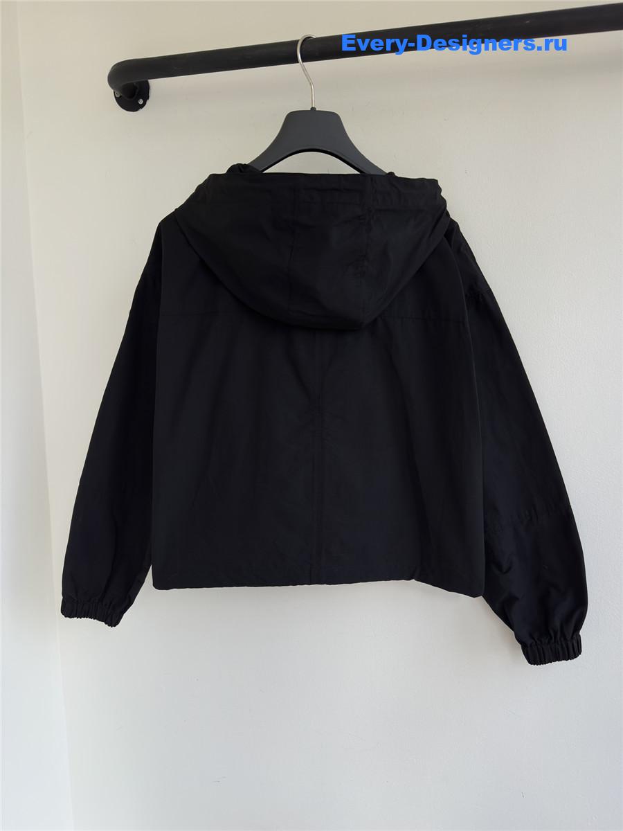 Moncler Sauvan Zip-Up Black Hooded Parka