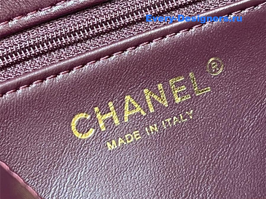 Ch**el burgundy mini flap bag