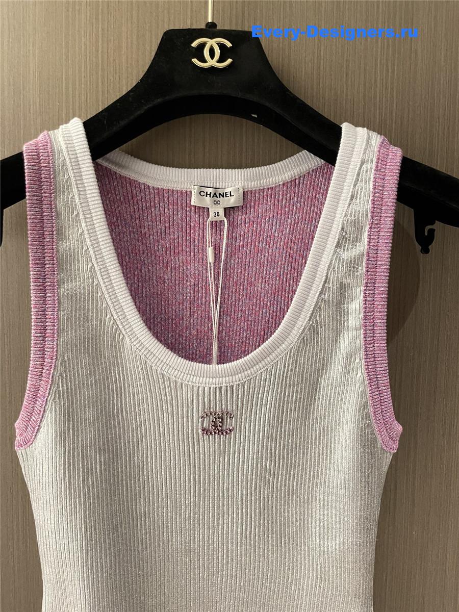 Ch**el u-neck crochet tank top