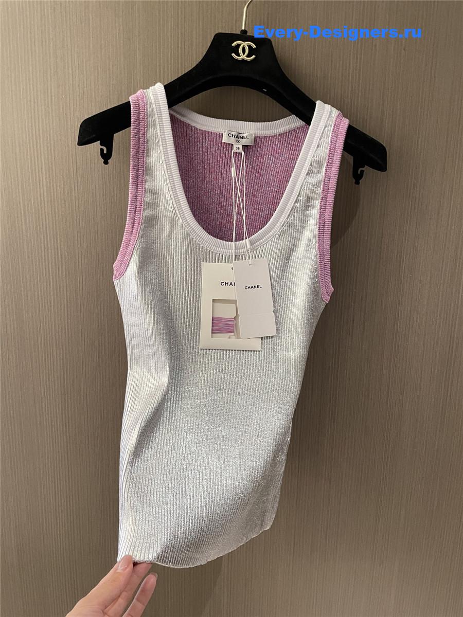 Ch**el u-neck crochet tank top