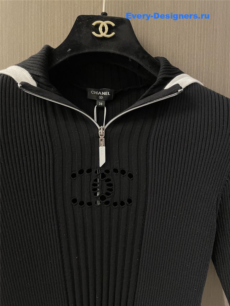 Ch**el hooded knitted top