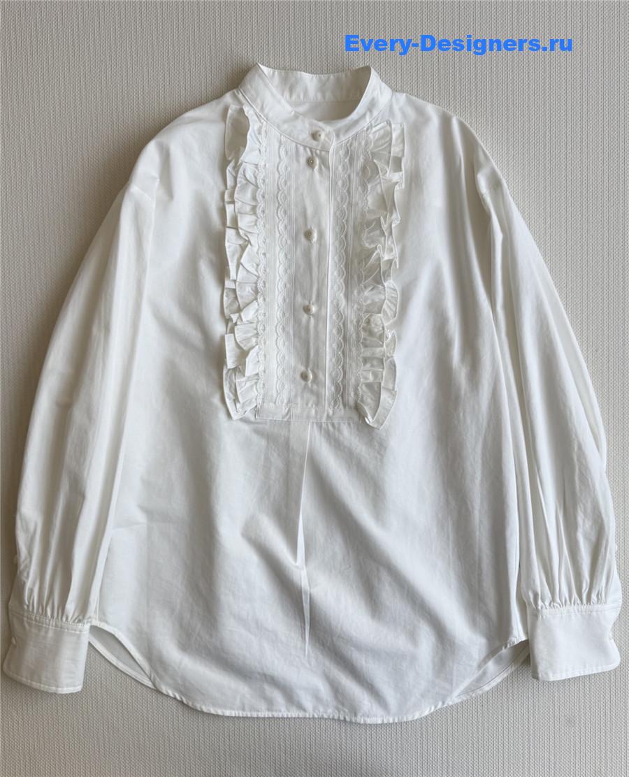 Va1e*ntin0 lace-trimmed blouse