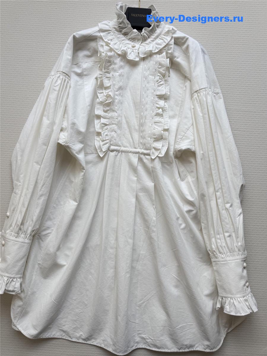 Va1e*ntin0 ruffled shirt dress