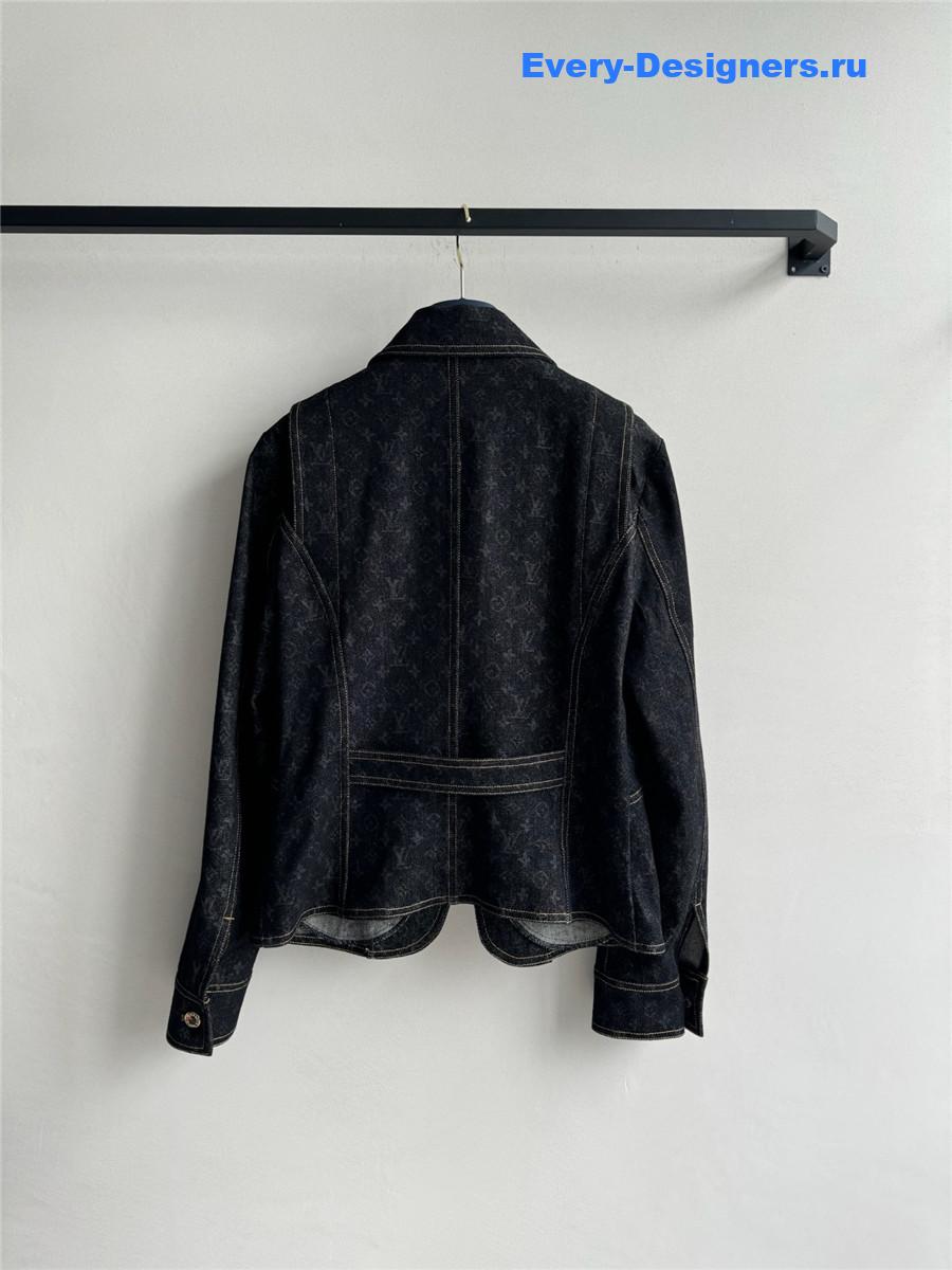 l0vis Vvtt0n monogram denim zip-up jacket