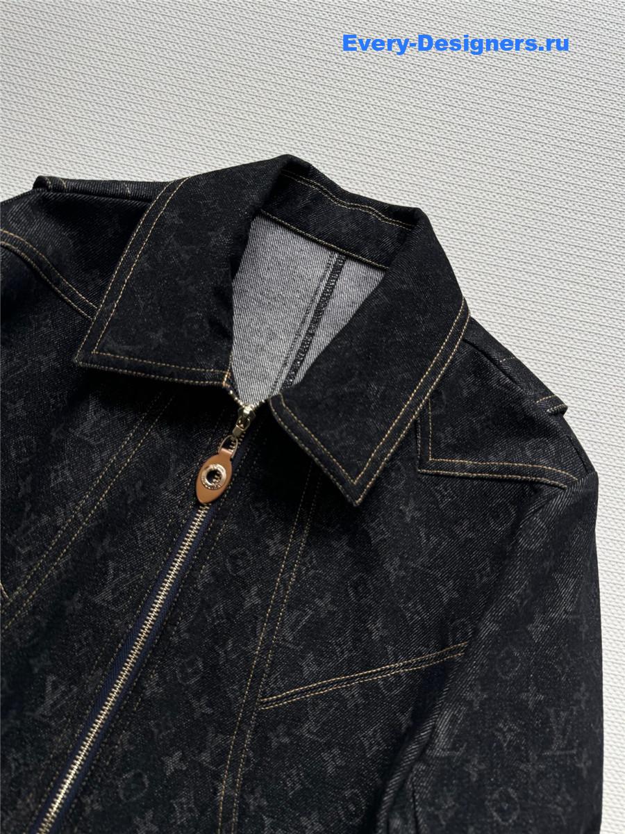 l0vis Vvtt0n monogram denim zip-up jacket