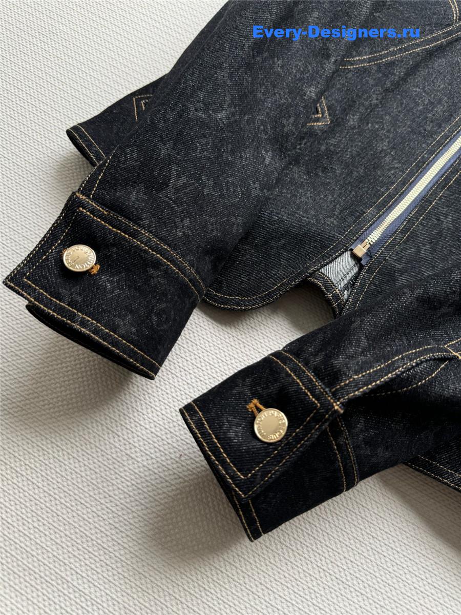 l0vis Vvtt0n monogram denim zip-up jacket