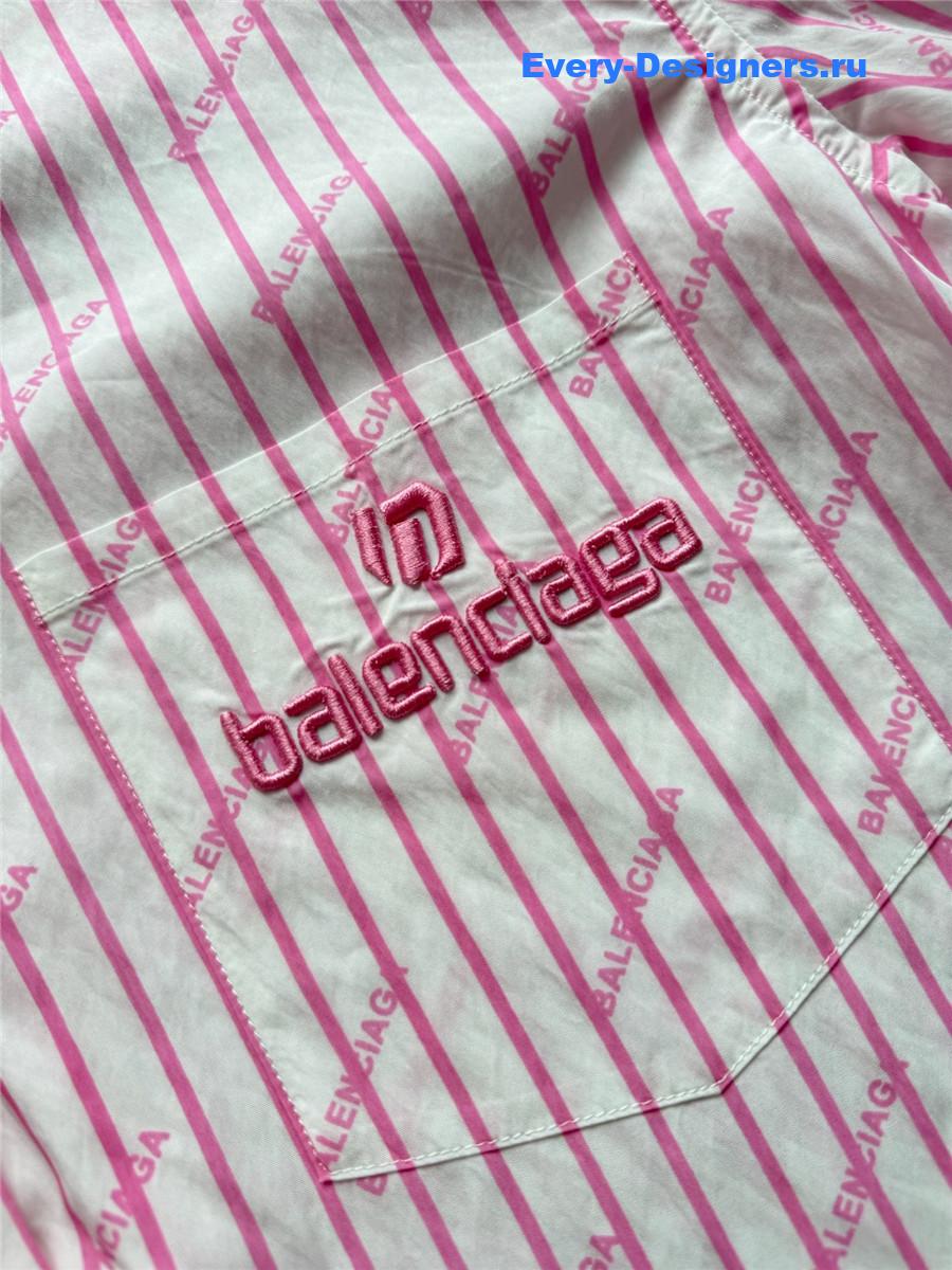 Ba1en*iaga pink white shirt