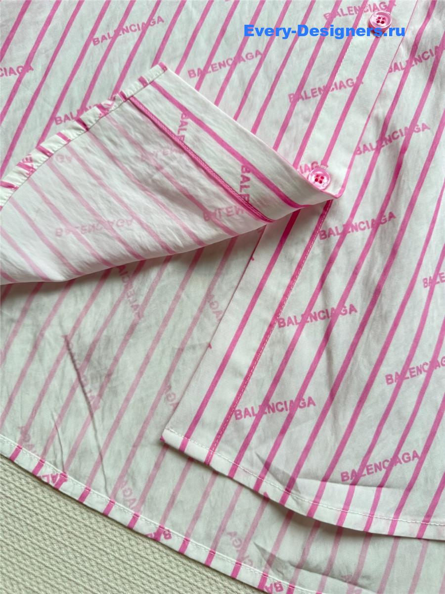 Ba1en*iaga pink white shirt