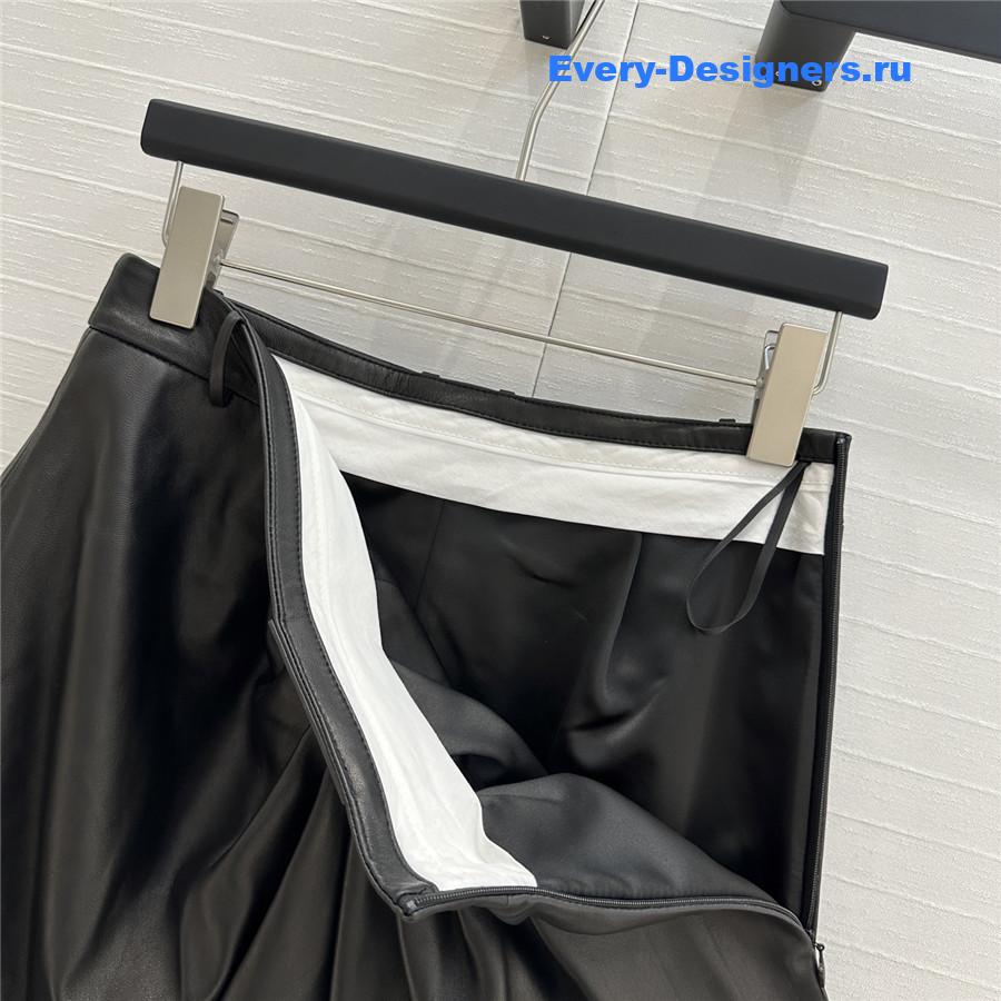 L0ew* draped leather miniskirt